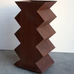 2 Portavasi in acciaio corten