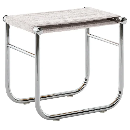 9 Tabouret di Charlotte Perriand - Seduta elastica in spugna bianca