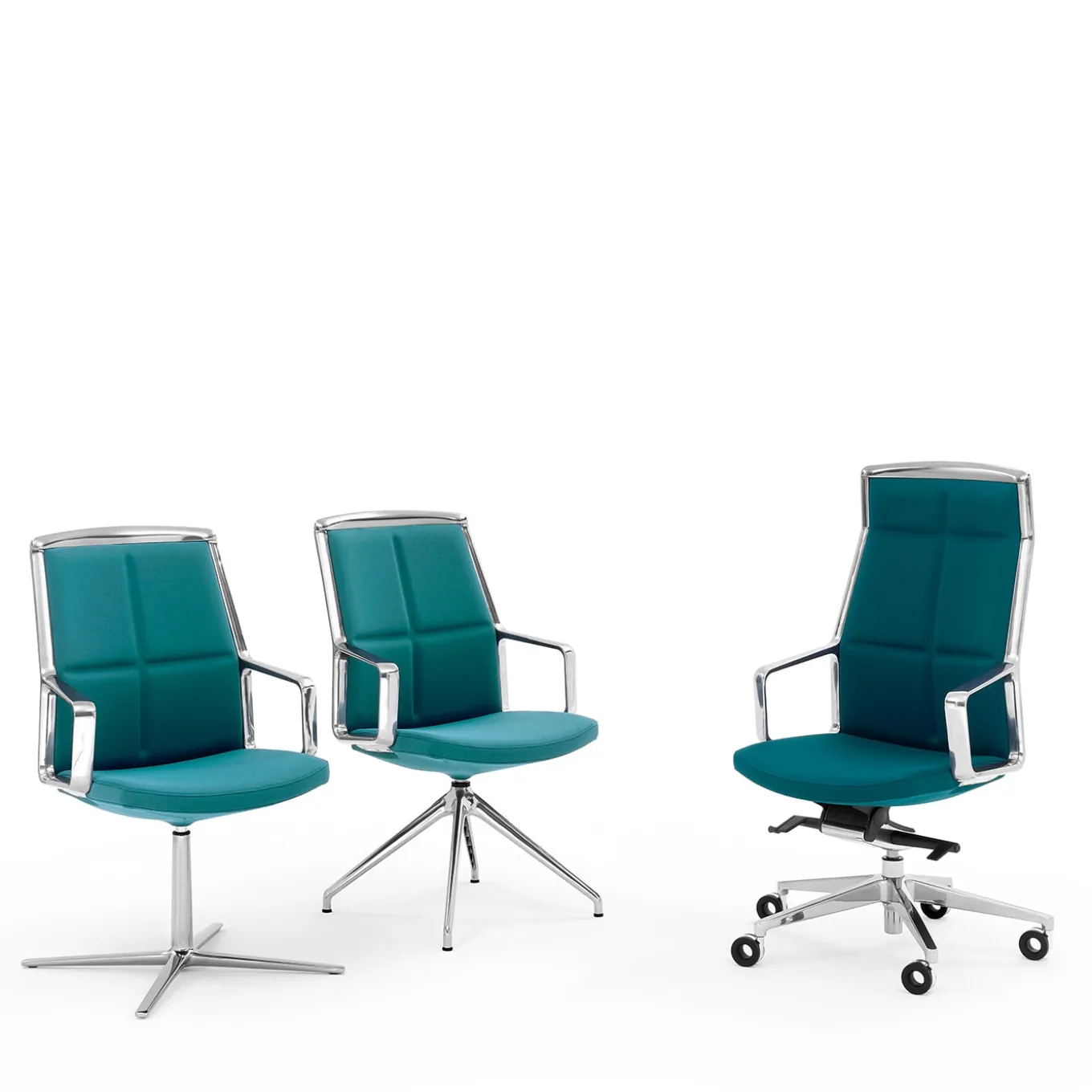 ADELE BLUE-GREEN MEETING CHAIR #1 di ORLANDINIDESIGN