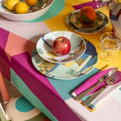 Alchimie piatto Fondo in porcellana con decoro astratto #4