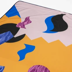 Alchimie plaid in velluto con decoro astratto