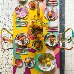 Alchimie set di 6 Tovaglioli in Lino con decoro astratto