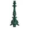 Alto Candelabro Barocco in Ceramica Verde Ramine