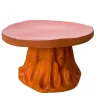 Alzata in Ceramica Serie Fungo Rosa e Arancione