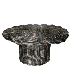 Alzata Rotonda intrecciata in argento placcato