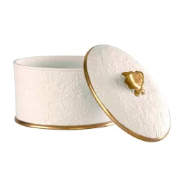 AMOUR SECRET SCATOLA OVALE IN COTONE - BIANCO