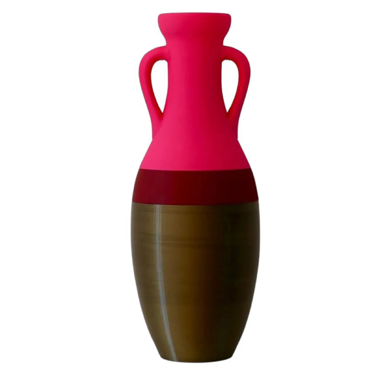 Anfora Giulio Cesare XL in bronzo, borgogna e fucsia