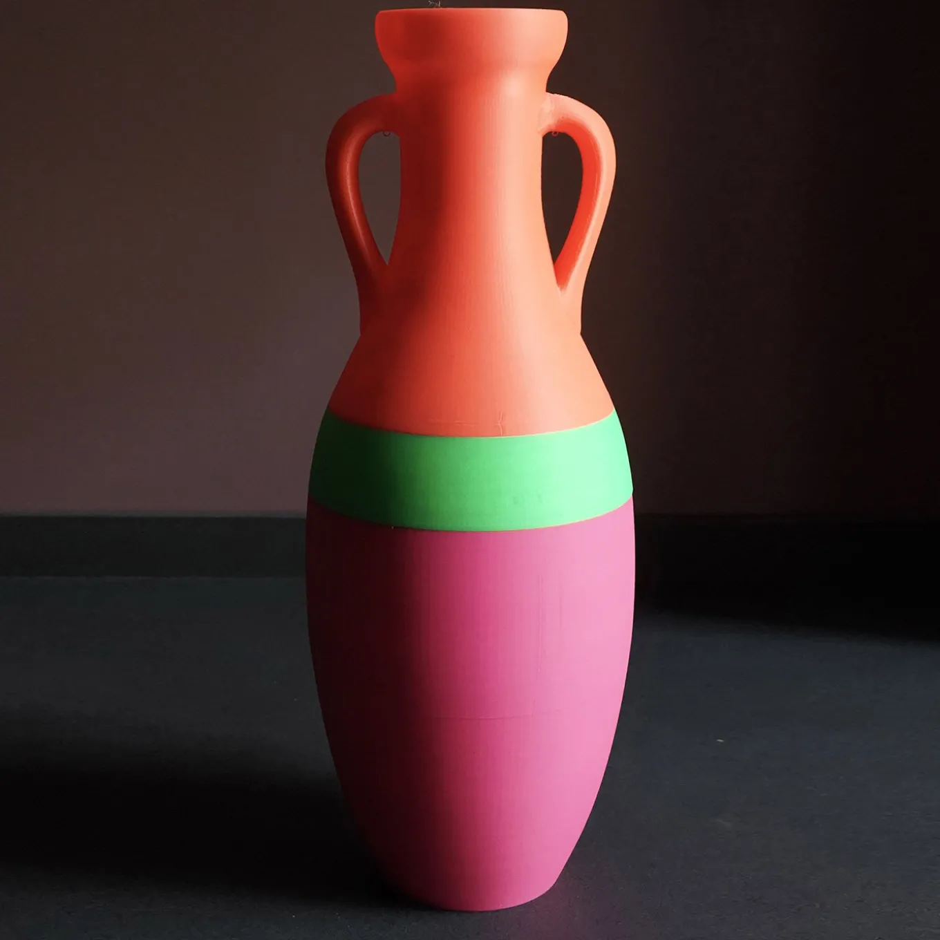 Anfora Giulio Cesare XL verde fucsia e arancio