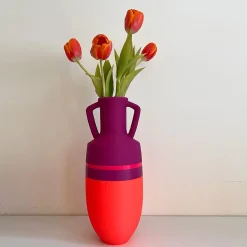 Anfora Ottaviano XL Arancione Viola e Fucsia