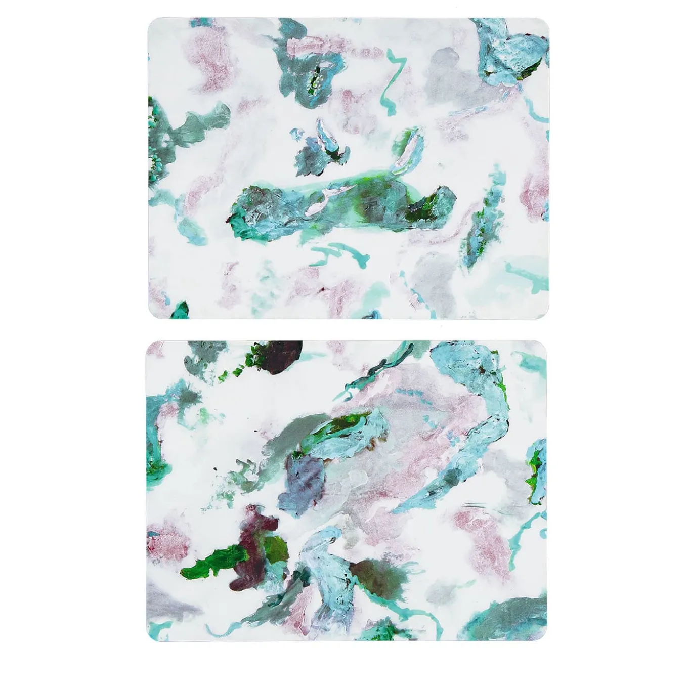 Apollo Set di 2 tovagliette in fibra di legno lucida stampata