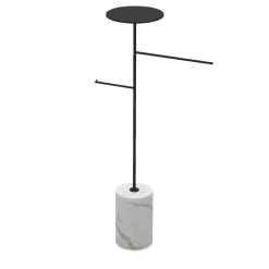 Appendiabiti e portaoggetti Stelo bianco Carrara e nero