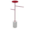 Appendiabiti e portaoggetti Stelo Bianco Carrara e Rosso