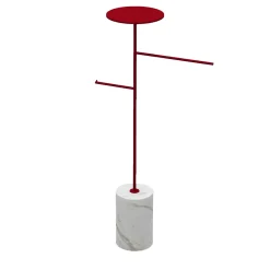 Appendiabiti e portaoggetti Stelo Bianco Carrara e Rosso