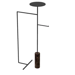 Appendiabiti Stelo Emperador nero e scuro con supporto