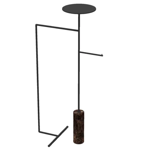 Appendiabiti Stelo Emperador nero e scuro con supporto