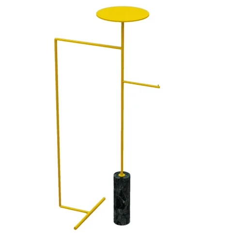 Appendiabiti Stelo verde Guatemala e giallo con supporto