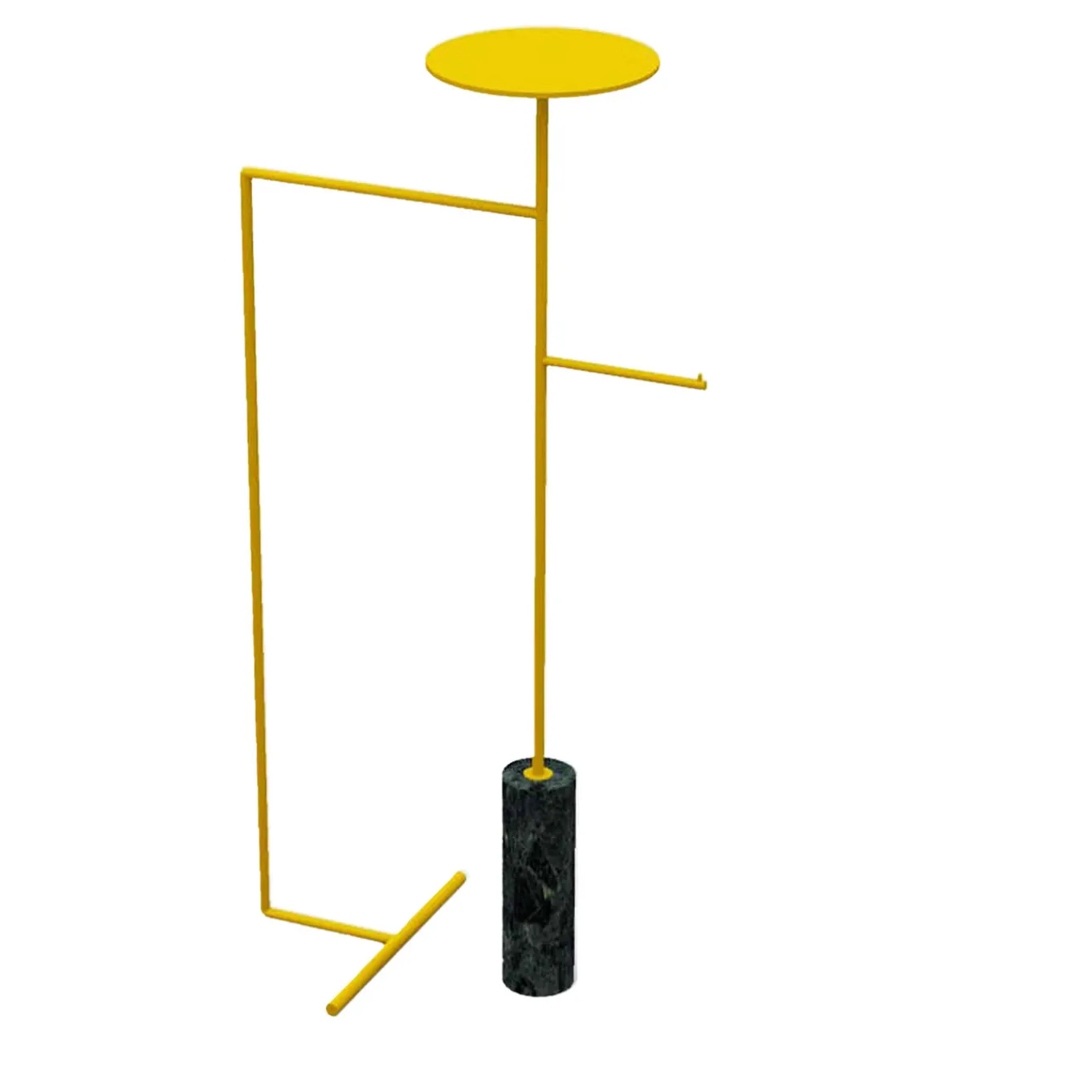Appendiabiti Stelo verde Guatemala e giallo con supporto