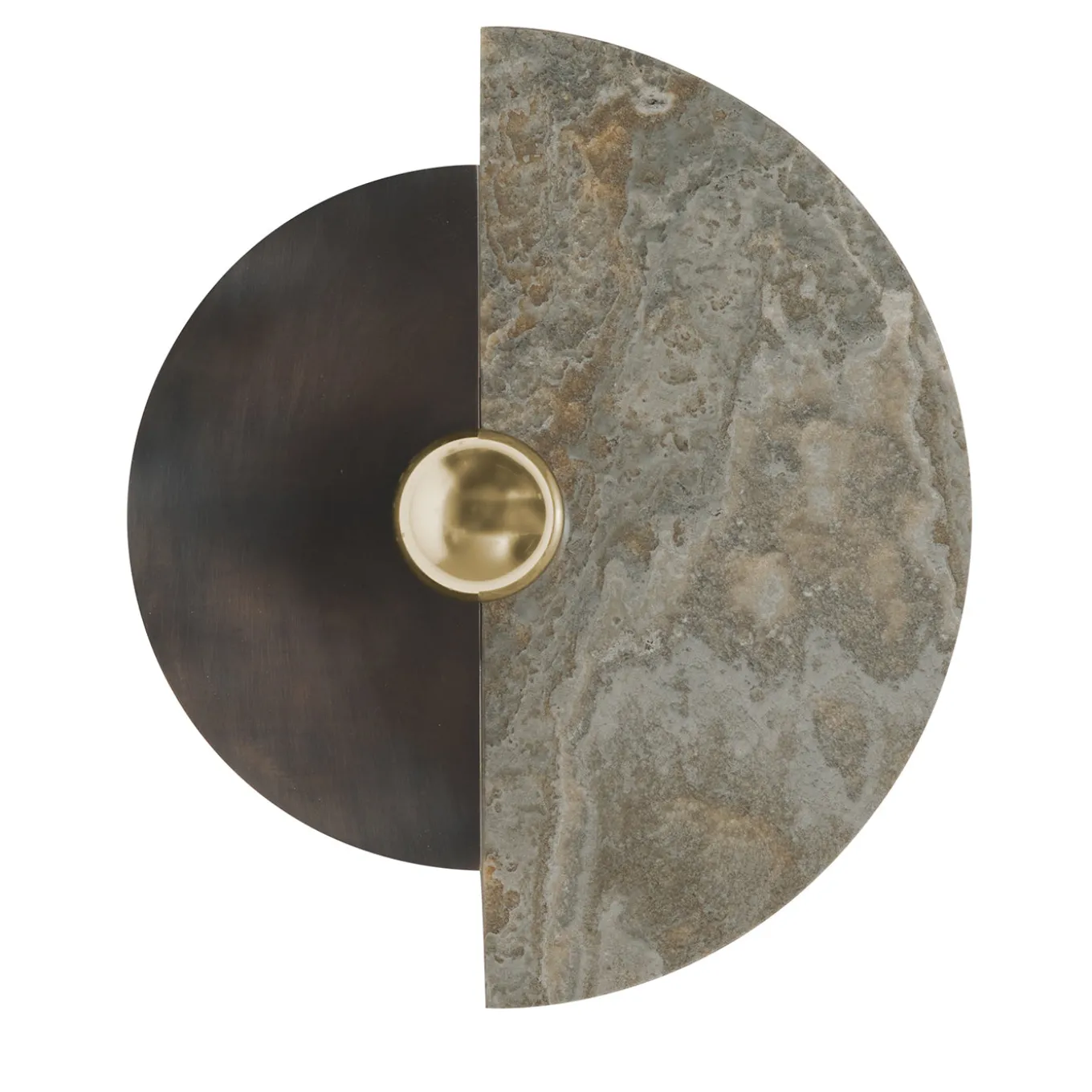 Applique da parete "Levante" in bronzo e onice meteoritico