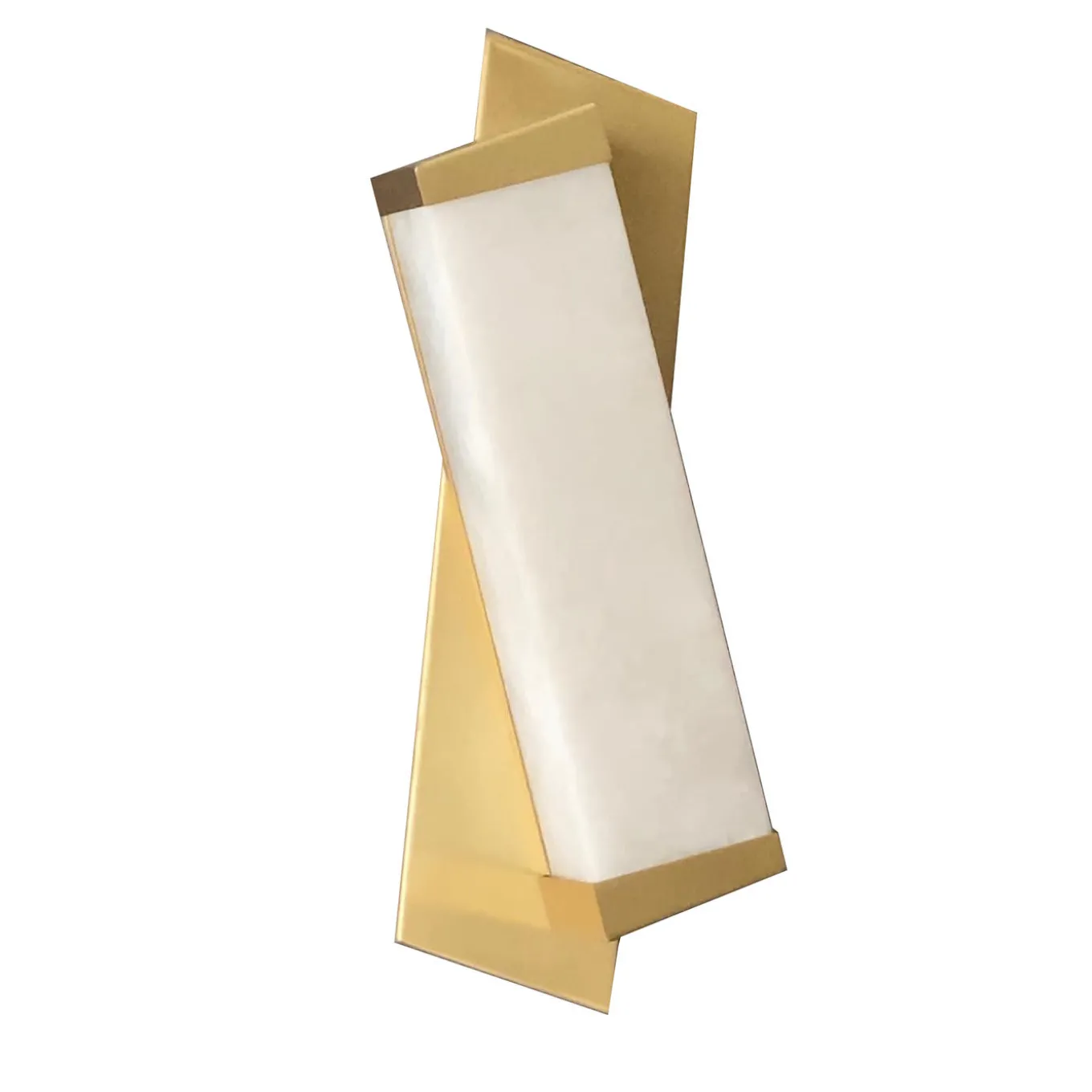 Applique da parete "Offset" in ottone satinato