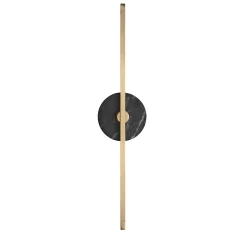 Applique "Essential Stick" in ottone satinato e marmo nero Marquinha