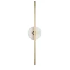 Applique "Essential Stick" in ottone satinato e marmo bianco