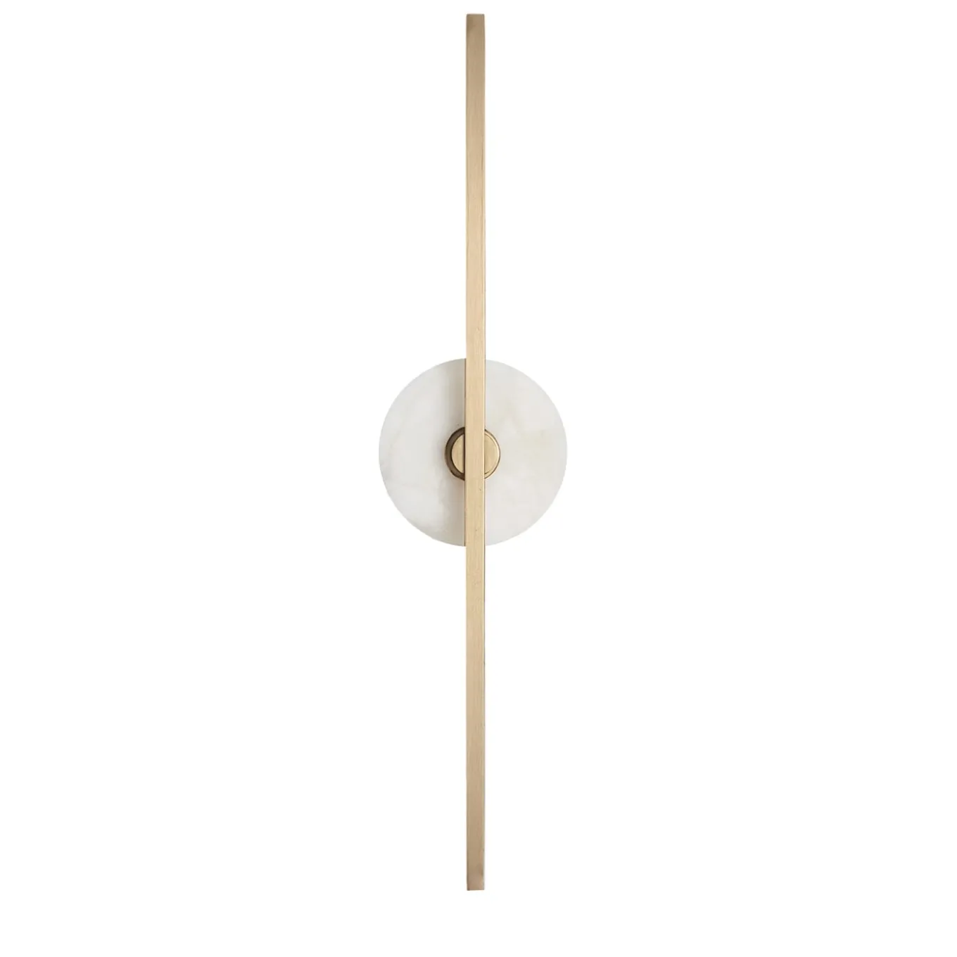 Applique "Essential Stick" in ottone satinato e marmo bianco