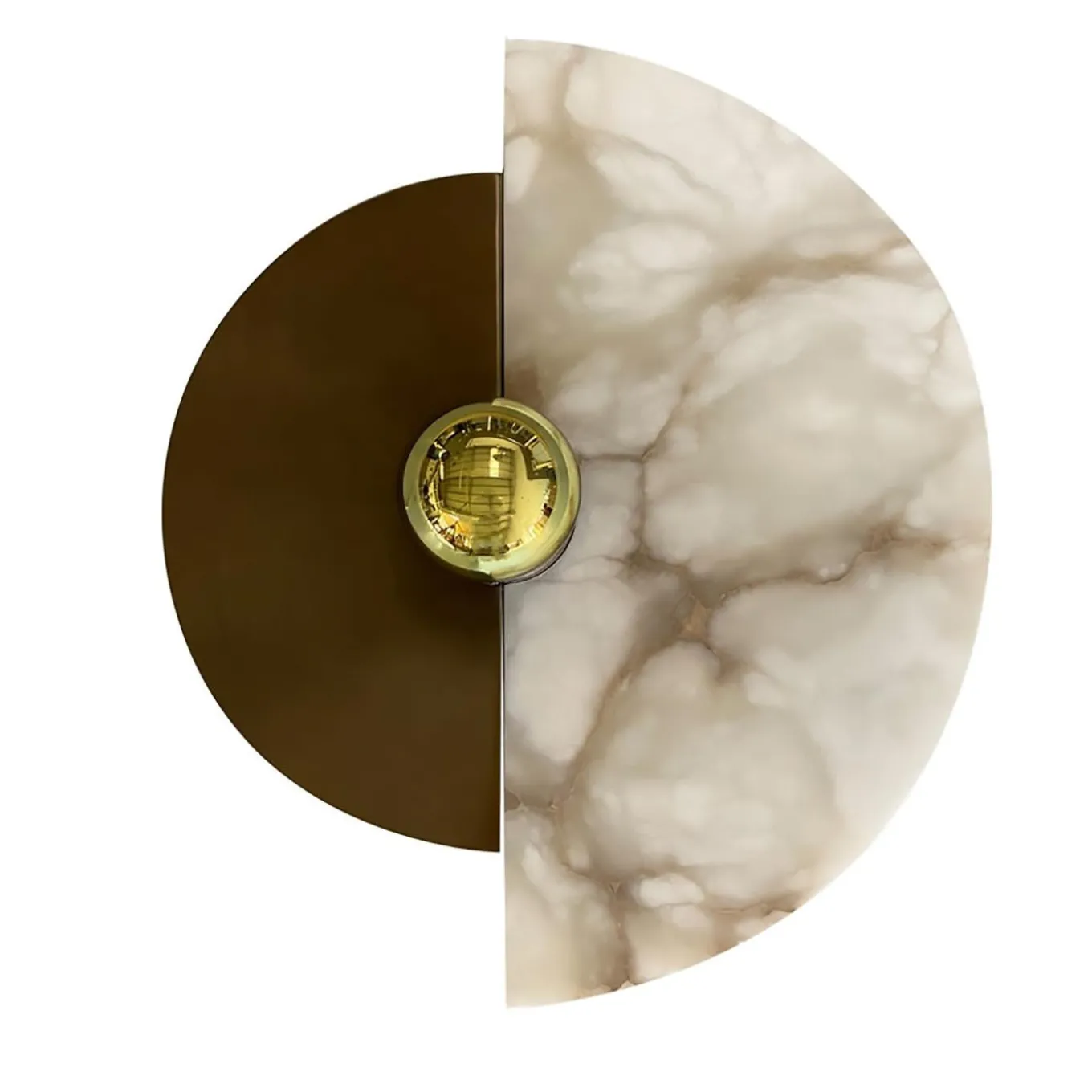 Applique "Levante" in bronzo e alabastro