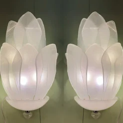 Appliques Floreali in Vetro Sabbiato Veneziano