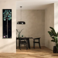 Arazzo Albero in velluto di seta dipinto a mano