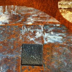 Arazzo Dipinto a Mano in Velluto Marrone Spazio