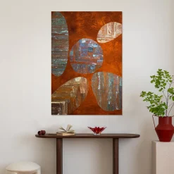 Arazzo Dipinto a Mano in Velluto Marrone Spazio