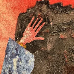 Arazzo Dipinto a Mano in Velluto di Seta Butterfly Girl