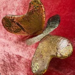 Arazzo Dipinto a Mano in Velluto di Seta Butterfly Girl