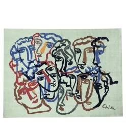 Arazzo Faces di Sandro Chia