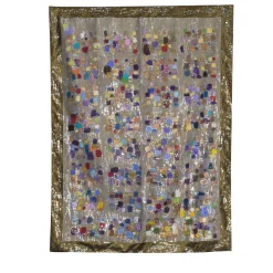 Arazzo Floral Eruption in organza di seta
