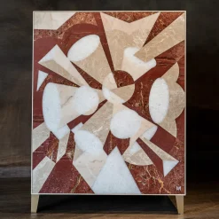 Armadietto basso rosa Marble Esplosione