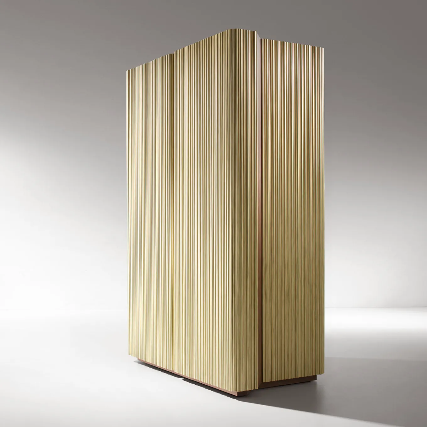 Armadietto Canneto in ottone spazzolato di Adriano Design