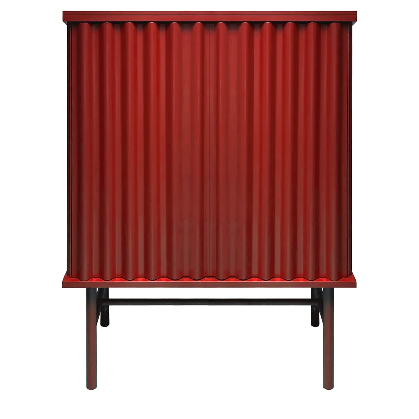 Armadio a 2 ante in MDF Curl Fire Red