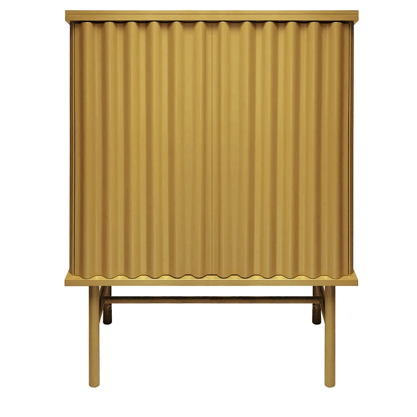 Armadio a 2 ante in MDF giallo oro Curl