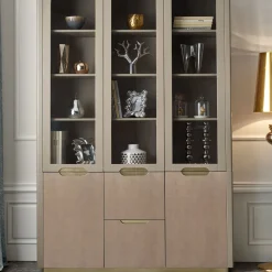 Armadio frontale in vetro beige della collezione Studio Privè