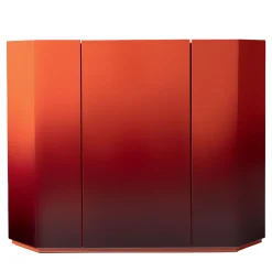 Armadio rosso a 3 ante Bramante di Kazuhide Takahama