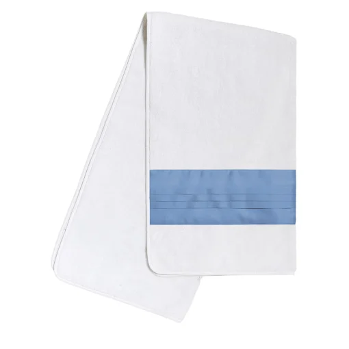 Asciugamano da bagno Plissè bianco e blu country