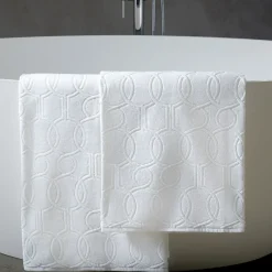 Asciugamano da bagno Shangri-La Jacquard bianco
