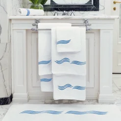 Asciugamano da bagno Tuffo Bianco e Blu Assisi
