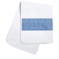 Asciugamano Plissè bianco e blu country