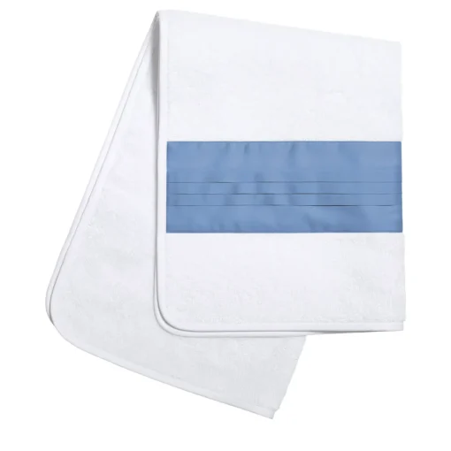 Asciugamano Plissè bianco e blu country