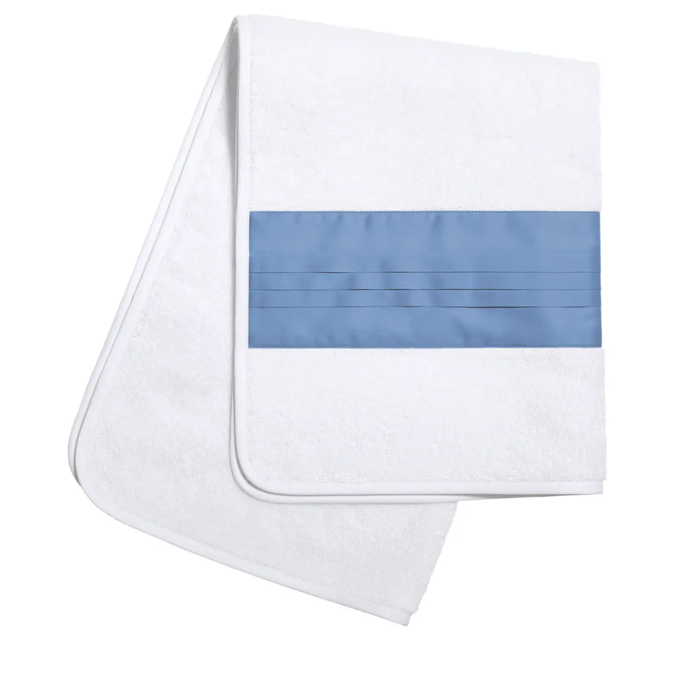 Asciugamano Plissè bianco e blu country