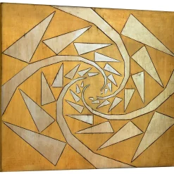 Attrazione Spezzata Legno intagliato con foglia d'oro e d'argento di Giuseppe Caiafa