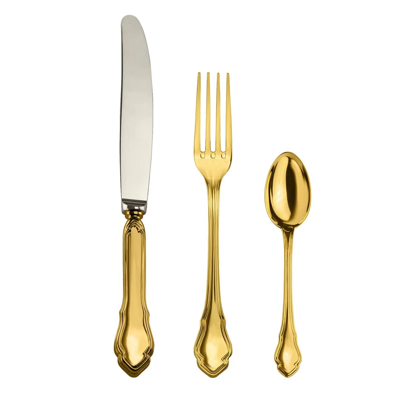 Barocco 2 Golden Fruit - Set di posate 3 pezzi