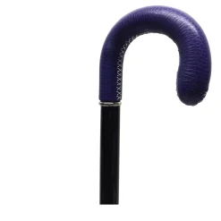 Bastone da passeggio con impugnatura curva viola